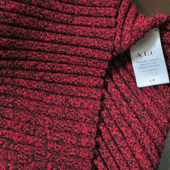 ALC Marie Crew Neck Sleeveless Red Cropped Knit Top Tank Small EUC  $87 - Picture 8 of 9
